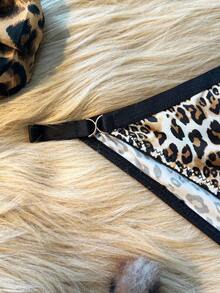 Women's Leopard Print Sexy Thong Panties Cheetah Print Thong Leopard Print Thong Leopard Panties Leopard Lingerie ClassicAnimalPrint - Multicolor - View 5