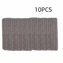 1/2/4/10pcs Microfiber Flat Mop Replacement Pads, Twisted Mop Head Refill Pads With Hook And Loop - Grey - View 9