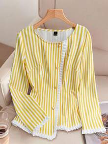 GlowEve 女士夏季休闲度假条纹衬衫