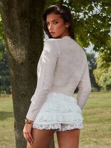 Athîral Women's Casual Collegiate Rhombus Plaid Pattern Single-Breasted Lightweight Cardigan, Autumn