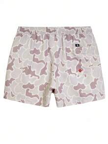 Manfinity Swimmode Men's Drawstring Waist Camo Print Pocket Beach Shorts - Multicolor - View 2