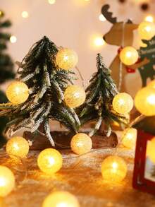 1pc 1.5/3m Home Decor Enchanting Plastic Wire Ball  Led Fairy Light, Battery Powered Indoor Room Wall Decor Spherical String Light, Creating A Comfortable Atmosphere, Suitable For Bedroom Decor, Wedding Decor, Party Decor,Camping Tent Decor Light - White - View 7