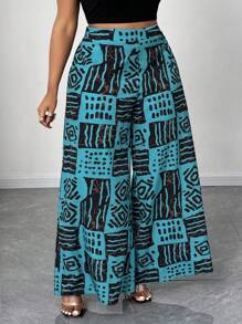 Maweii Pantalones estampados de moda talla grande, 2025 Nuevo