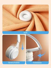 Teckwe Wireless Headset,Foldable Wireless Headphones,Waterproof For Gym & Running,Clear Bass Sound