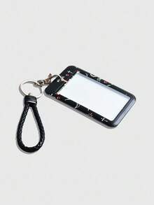 ROMWE 1pc Dark Gothic Slide Cover Card Holder, ID Card Case, Pass Case, Back To School, Halloween - Multicolor - View 4