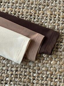 SHEIN 3pcs Girls Letter Print Slim Fit Long Sleeve T-Shirt, Sweet Casual Versatile All-Match Set, Autumn Fall Winter - Multicolor - View 6