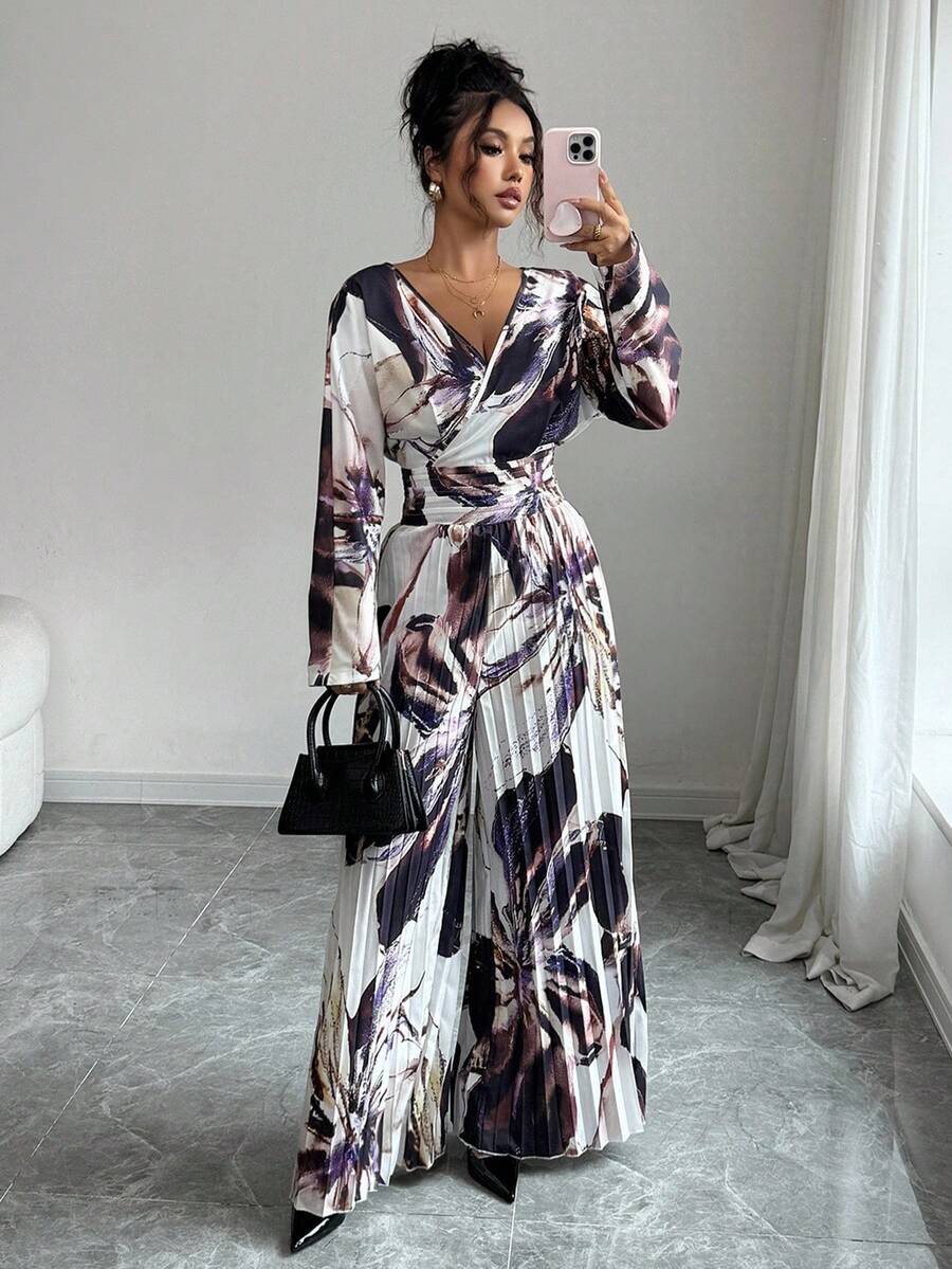 Rafferiza Mono elegante con estampado digital para mujer - Multicolor - Ver 1