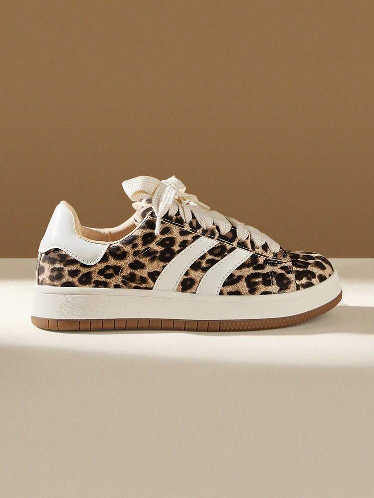 CUCCOO EASI Women's Comfortable Thick Sole Lace-Up Casual Sports Sneakers, Versatile For Outdoor & Daily Wear