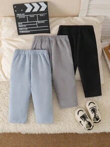 Souflis Souflis Set de 3 pantalones casuales de unicolor con bolsillo para bebé niño - Multicolor - Ver 2