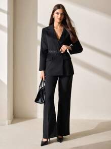 CLARA VERO Women Two Pieces Suit Sets Blazer And Pants