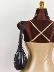 Amplova Y2K Amplova Plus Size Summer Fashionable Sexy Mesh Patchwork Spaghetti Strap Bodycon Mini Dress Metallic See-Through Fabric 2 In 1 Dress,Party Dresses For Women