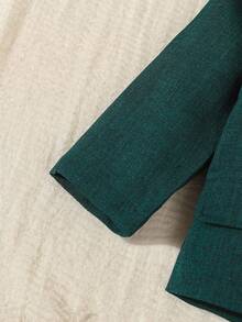 Souflis Souflis 4 Stücke Rückkehr zur Schule Kinder Jungen Gentleman Outfit Set, inklusive Langarm-Hemd mit Schleife, Weste, Langarm-Blazer, Hose, geeignet für Geburtstag, Hochzeit, Taufe und 1. Geburtstagsfest, Kinder Wettbewerb Auftritt Hochzeit Formeller Anzug