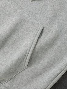 Women Cartoon Cat Print Gray Hooded Sweatshirt,Graduation,Teacher,Back To School Pullover Fall - Grey - View 4