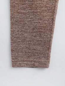 SHEIN LUNE Áo khoác tay dài thường ngày cỡ lớn mùa xuân/thu có hai túi - Màu nâu  Mocha - Xem 4