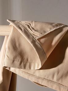 SHEIN 女童翻领短外套休闲风衣长袖时尚百搭春秋季 - 卡其色 - 查看 7