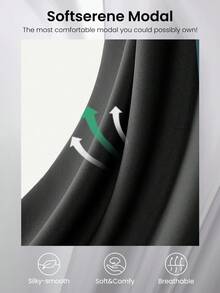 GLOWMODE Modal Rise Loose-Fit T-Shirt Dress Daily Casual Summer - Black - View 3