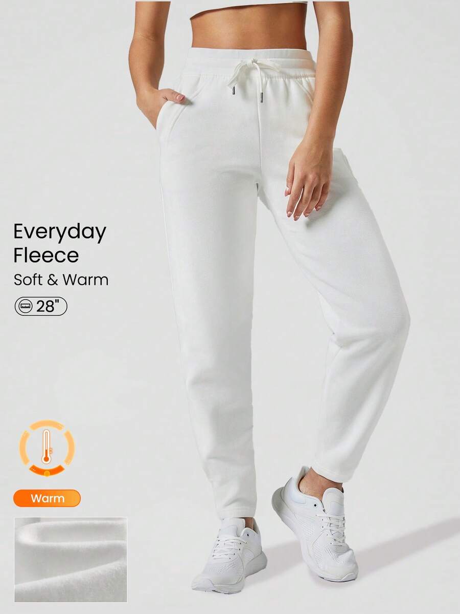 GLOWMODE COTTON-BLEND Lông cừu Vòng eo có thể điều chỉnh Túi Chạy bộ Ấm áp Thân thiện - trắng - Xem 1