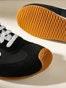 CUCCOO EASI Women's Fashionable Yellow Casual Sneakers - Black - View 9