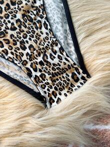 Women's Leopard Print Sexy Thong Panties Cheetah Print Thong Leopard Print Thong Leopard Panties Leopard Lingerie ClassicAnimalPrint - Multicolor - View 4