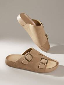 Solecia 2025 Summer New Vintage Round Toe Hollow Breathable Flat Comfortable Sandals For Women - Brown - View 6