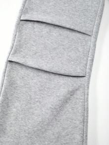 Sparklyn Pantalones de chándal holgados y plisados de felpa con estampado de mariposas y números para niñas preadolescentes, adecuados para el uniforme escolar en otoño e invierno