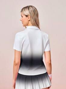 CourtClass Polo deportivo casual con efecto degradado para mujer