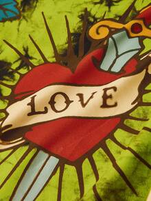 Shutterstock Y2Kool Tie-Dye, Neon Green, Ombre, Skull, Heart, Rose, Old School Print, Halloween, Lace-Up, Dark, Streetwear, Y2K, Baddie, Casual Women's Bodycon Mini Dress, Suitable For Summer, Autumn, Vacation, Gathering, Party, Daily Wear Skull Dress Graphic Dress Punk Dress Y2k Dress Sexy Dress - Multicolor - View 4