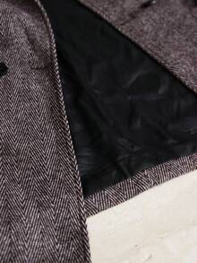 Aveloria Modichic Damen Loose Fit Mittellange Fischgrät Kontrast Manschette Regular Jacke, Herbst/Winter - Verschiedenfarbig - Übersicht 7