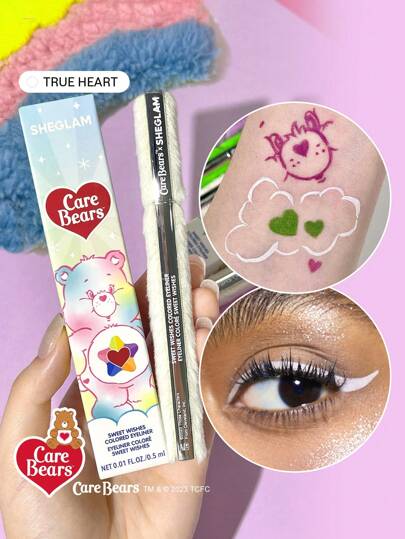 Care Bears X SHEGLAM Crayon Pour Les Yeux Coloré Sweet Wishes-True Heart Crayon Pour Les Yeux Mat Coloré 3 Couleurs Eyeliner Extra-Fin Longue Tenue Facile à Porter Maquillage Des Yeux Audacieux NoëL Eyeliner Marque Beauté Visage Maquillage CosméTique Pour Femmes Filles Parfait Pour Automne Hiver IdéAl Pour Y2K ÉLéGant Mode Adapté Pour Anniversaire Xmas PréSent FêTe PrêT Meilleure Couleur