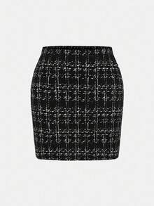 Girlism 少女都市时尚长袖夹克和贴身迷你裙套装 - 黑色 - 查看 6