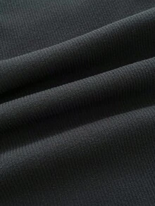 EgrlEra 女式深V领性感罗纹T恤，黑色，秋冬 - 黑色 - 查看 5