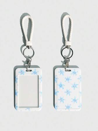 Fairycore 1 Stück süßes Blumen Lilien & Gänseblümchen Muster Ausweishülle für den Schulstart