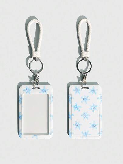 Fairycore 1 Stück süßes Blumen Lilien & Gänseblümchen Muster Ausweishülle für den Schulstart