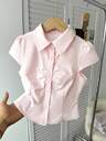 SHEIN Tween Girl Solid Color Collared Fitted Short Sleeve Cardigan Shirt Cute Pink Shirt Girls Teen Girl Summer Shirt Girls Short Sleeve Blouse Teen Girl Summer Shirts Pink Collared Shirt Teen Girls Summer Tops Girls Pink Button Down Shirt Girls Summer Shirt Short Sleeve Blouse Girls Kid Girl Solid Color Shirts Blouses Girls Teenager Girl Short Shirt For Summer Ruffle Shirt Girls Cute Shirts Pink Pink Shirt For Girls Girl Collar Shirts