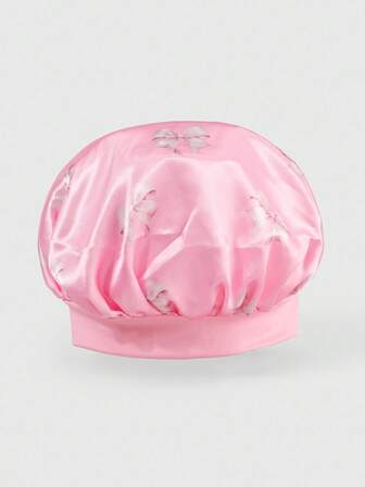 Kawaii قبعة نوم ذات قاعدة وردية مع فيونكة كبيرة، مناسبة للارتداء اليومي