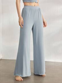 Ocili 纯色宽松家居休闲裤 - 霧霾藍 - 查看 6