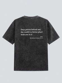 MODCRASH Maglietta oversize con grafica consumata per uomo