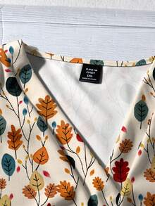 Mellowie 大码女装日常休闲度假粉色V领小飞袖度假风碎花宽松衬衫,女士夏装,女士度假服装,女士夏装, - 彩色 - 查看 3