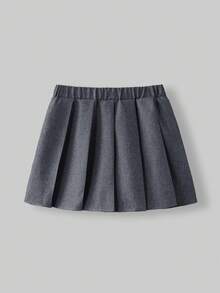 Maija Kids Maija Kids Tween Girl Notched Collar Double-Breasted Blazer & Pleated Skirt 2 Pieces Set Teen Skirt Suit Blazer Suit For Teen Girl Fall Winter - Grey - View 6