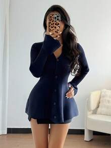 Rafferiza 万圣节女式开衫 - 藏蓝色 - 查看 7