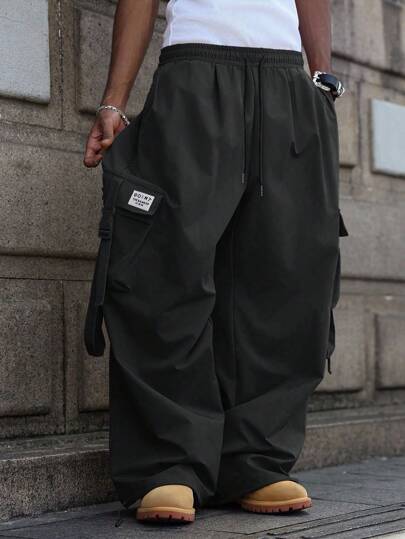 Street Life Men's Casual Fashion High Street Cargo Pants, For Fall