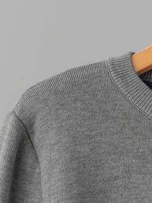 Franclia Women's Fitted Crew Neck Thermal Lined Long Sleeve Sweater Winter Tops For Women Women Winter Sweater Women Pullover Sweater - Grey - View 5