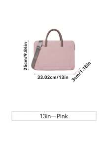 1pc Shoulder Portable Laptop Bag Conference Waterproof Portable Briefcase Back To School - Multicolor - View 21