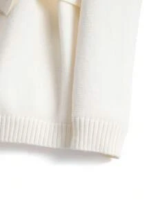 Regalyn Cárdigan de punto con diseño de cinturón, estilo francés elegante para mujer de talla grande