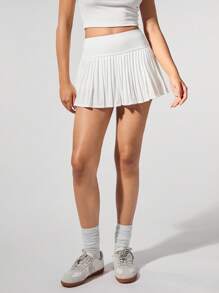 Fluxe 纯色针织褶裥运动短裙