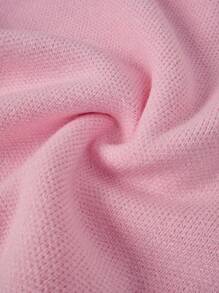 Franclia Women's Elegant Fashion Minimalist Versatile Round Neck Ruffle Hem Waist Fitted Cardigan Sweater, Autumn/Winter Pink Cardigan Pink Sweater Cute Cardigan Pearl Button Cardigan Fall Cloth For Women - Pink - View 5