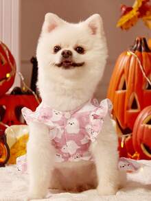 PETSIN 1 Stück rosa Halloween Haustierkleid mit Geist-Flügelärmeln für Katzen und Hunde - Verschiedenfarbig - Übersicht 8