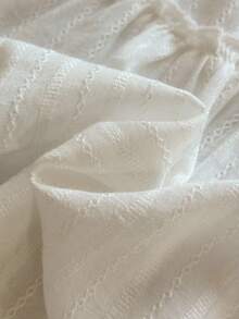 Vintaside Kids 女婴休闲可爱花卉刺绣翻领长袖衬衫，适合春夏秋季 - 米色 - 查看 7