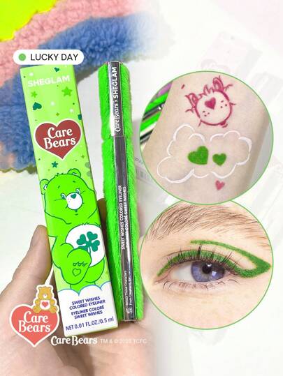 Care Bears X SHEGLAM Sweet Wishes Eyeliner Colorato-Lucky Day 3 Colori Matita Per Eyeliner Opaca Colorata Eyeliner Extra-Fine A Lunga Tenuta Facile Da Indossare Trucco Occhi Audace Nataleeyeliner Marchio Bellezza Trucco Cosmetico Per Donne Ragazze Perfetto Per Autunno Inverno Ideale Per Y2K Elegante Moda Adatto Per Compleanno Natale Presente Festa Pronto Migliore Colore