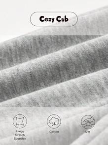 Cozy Pixies Bộ 2 quần jogger in chữ thường ngày cho bé trai - Nhiều màu - Xem 5